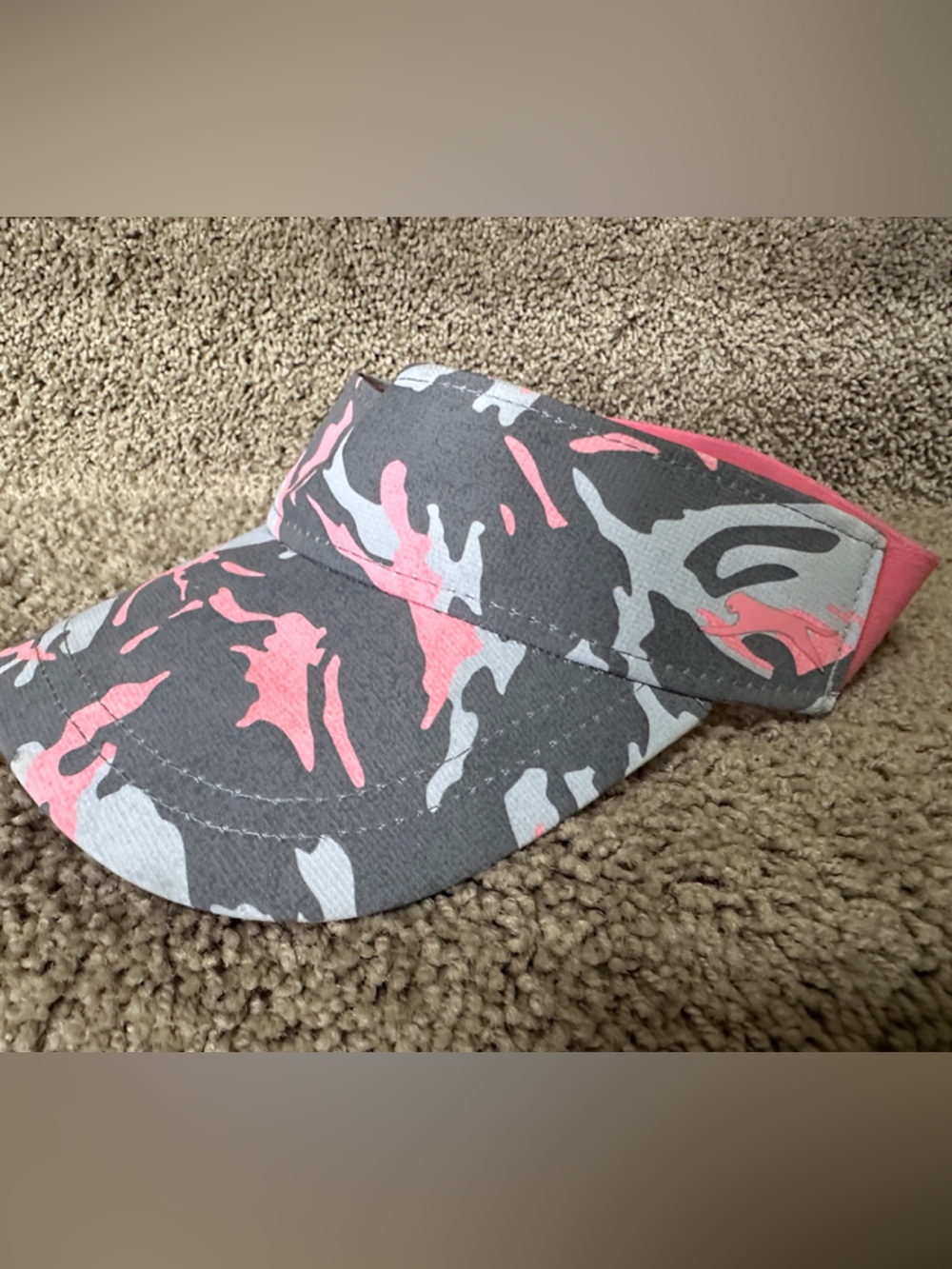 Pink & Gray Camo Baseball Cap